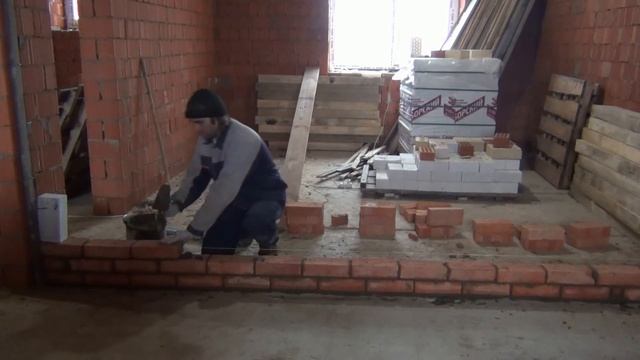 Кладка кирпичной перегородки в 0,5 кирпича. Распилил доски. #4 смотреть онлайн