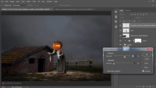 Photoshop Manipulation Tutorial - Grandma Pumpkin | Halloween Tutorial смотреть онлайн