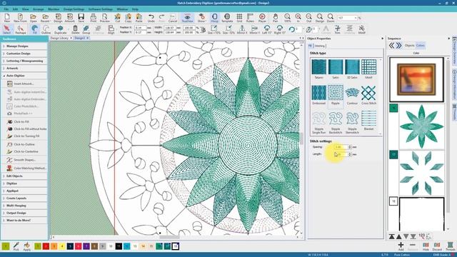 Digitizing Experiments In Hatch Embroidery Software смотреть онлайн