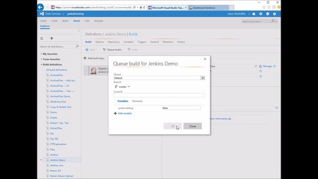 Team Services Jenkins Queue Job Build Task смотреть онлайн