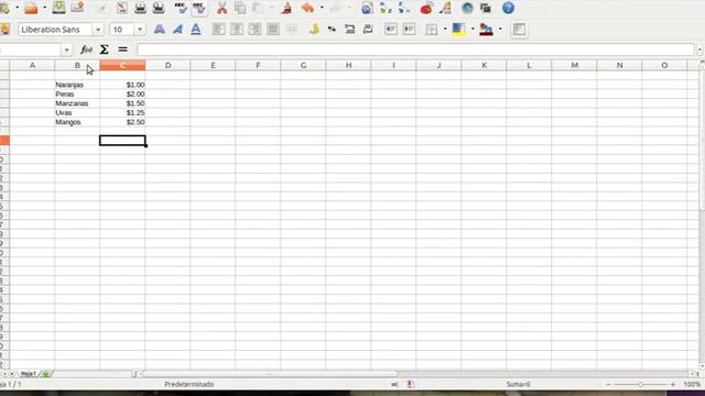 Como realizar una suma en Libre Office Calc смотреть онлайн