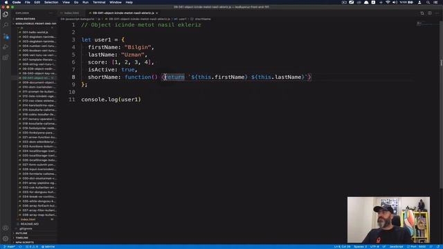 JavaScript | Nesnelere Nasıl Metot Ekleriz? #41 смотреть онлайн