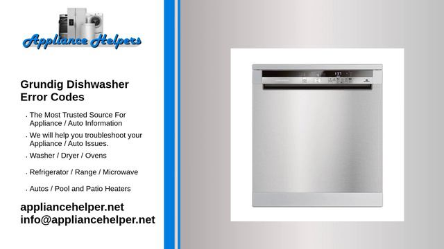 Grundig Dishwasher Error Codes смотреть онлайн