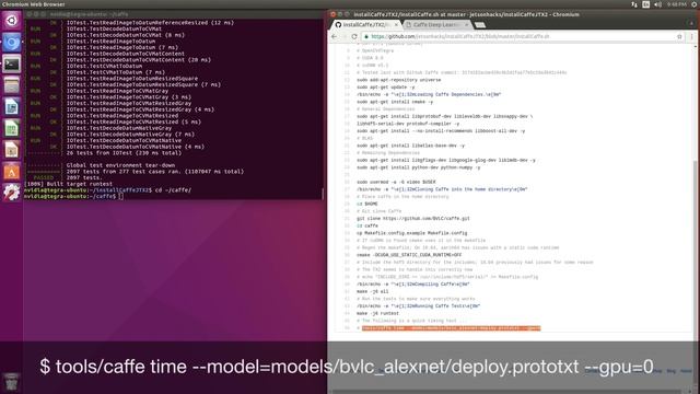 Caffe Deep Learning Framework - NVIDIA Jetson TX2 смотреть онлайн