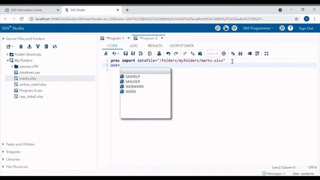 How to import excel and csv file using proc import in SAS university edition. смотреть онлайн