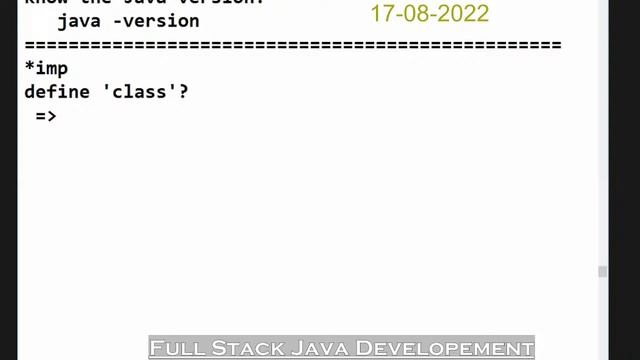Chandrakant Shrivastava (17-07-22) Day 01 Java full Stack Developement(CORE JAVA) смотреть онлайн