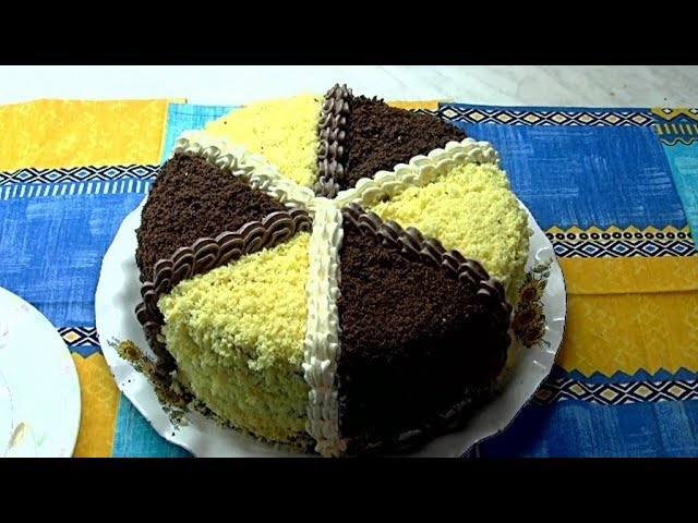 Торт «Махровый». «Кудряш». Бисквитно кремовый торт смотреть онлайн