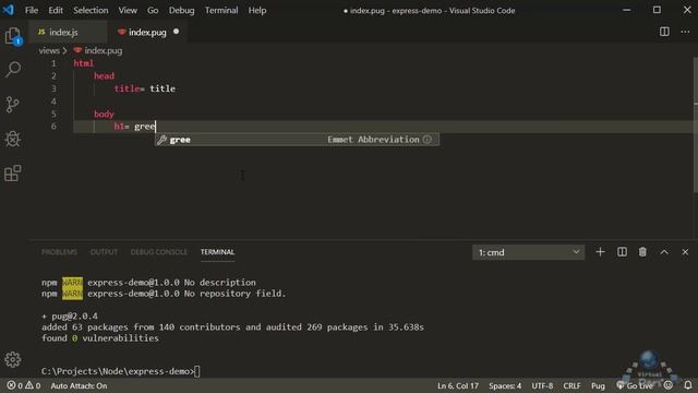 'Pug view engine'dan foydalanish смотреть онлайн