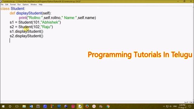 Constructors in python in telugu || Kotha Abhishek смотреть онлайн
