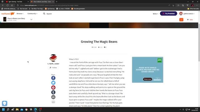 Puss In Boots Wattpad story reaction! смотреть онлайн