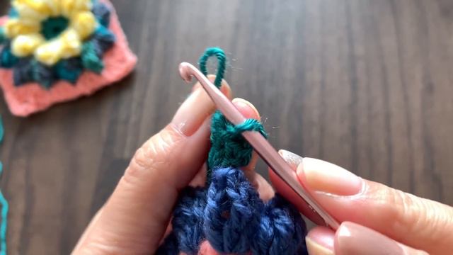 Crochet Dahlia Popcorn Flower Motif Granny Square Tutorial For Beginners смотреть онлайн