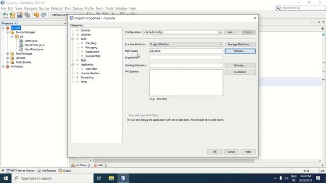 How to pass command Line Arguments to java main method in Netbeans IDE? смотреть онлайн
