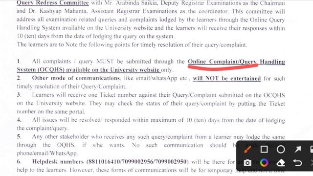 kkhsou important notice regarding exam related compliant/queries / online complaint handling syste смотреть онлайн