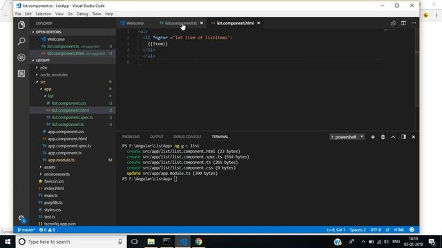 #05 : How to Create List Component in Angular 4 using ngFor смотреть онлайн