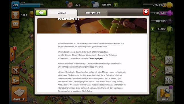 Clanskriegsliga - Ankündigung inkl. Details aus dem SC Forum inkl. Gindis Meinung dazu смотреть онлайн