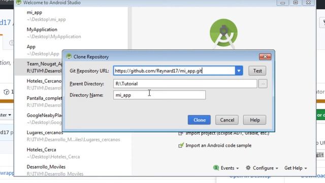 4. Descargar proyecto Android Studio desde GitHub смотреть онлайн