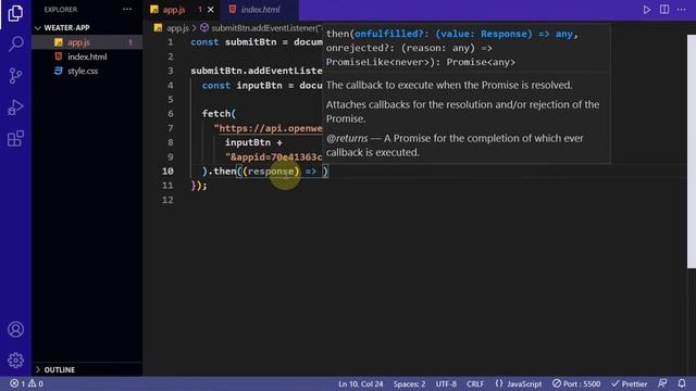 Weather App With Vanilla Javascript Tutorial | Javascript Project | Javascript in Bangla смотреть онлайн