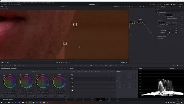 Дефектные пиксели на видео. Убираем их в Davinci Resolve. смотреть онлайн