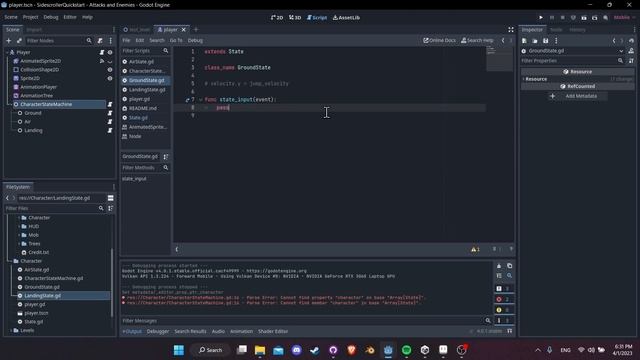 State Machine Setup for 2D Platformer Character ~ Godot 4 GameDev Tutorial смотреть онлайн