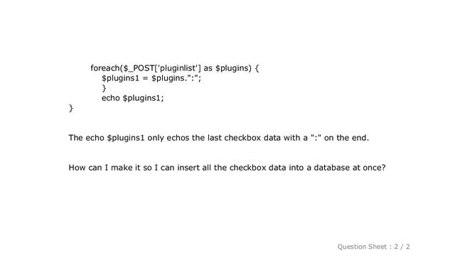 HTML : Get array from checkbox and then make a string in PHP смотреть онлайн