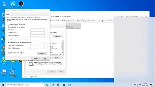 Bilgisayarın DNS Sunucusu Ve İP Adresi Değiştirme PROGRAMSIZ! - DNS Değiştirme Ve İP Değiştirme