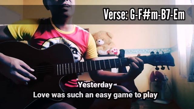 Yesterday - The Beatles | Acoustic Cover with Lyrics and Chords смотреть онлайн
