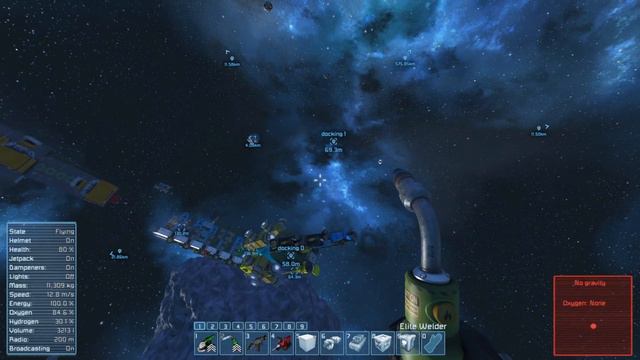 Space Engineers 16 - Experimenty s automatickým dokováním смотреть онлайн