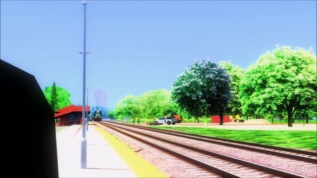 4K Train Simulator: BN 2108 Rolls Through Lincoln, Illinois смотреть онлайн