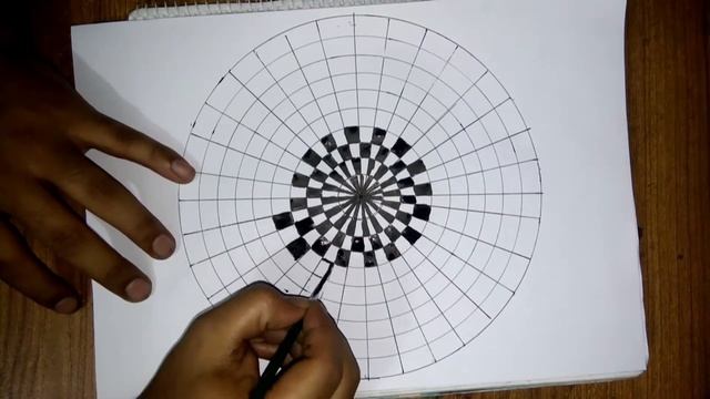 Circle Design Art - How to Draw Black and White Circle Design on Pape - Speed Drawing смотреть онлайн