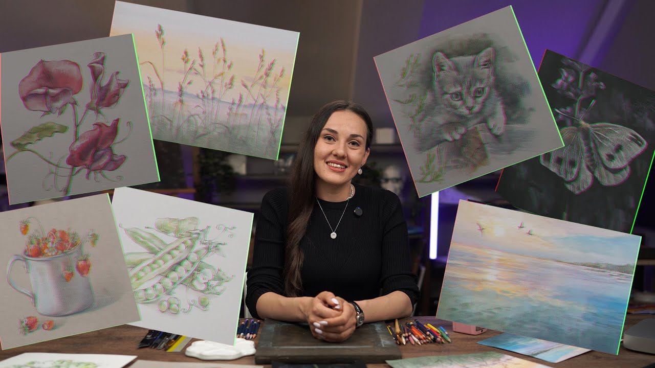 О курсе «Лето в деревне акварельными карандашами» смотреть онлайн