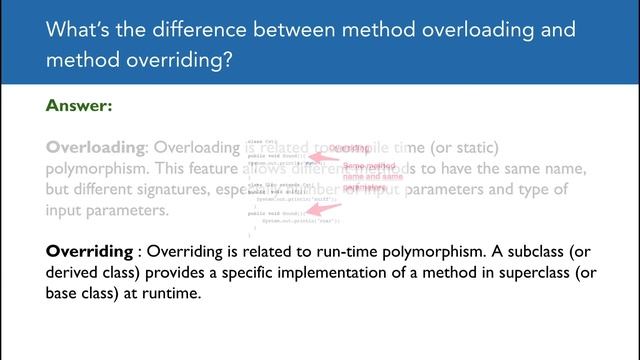 Java Questions 4-6: Overriding/Overloading, Extends, Functions vs Subroutines смотреть онлайн
