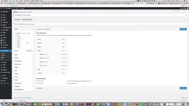 How to edit menu in Travel agency WordPress theme ? смотреть онлайн