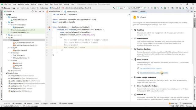 How to connect Android Studio Project to Google Firebase | Android Studio | Kotlin | смотреть онлайн