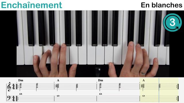 Enchainement accord piano Ré mineur et La смотреть онлайн