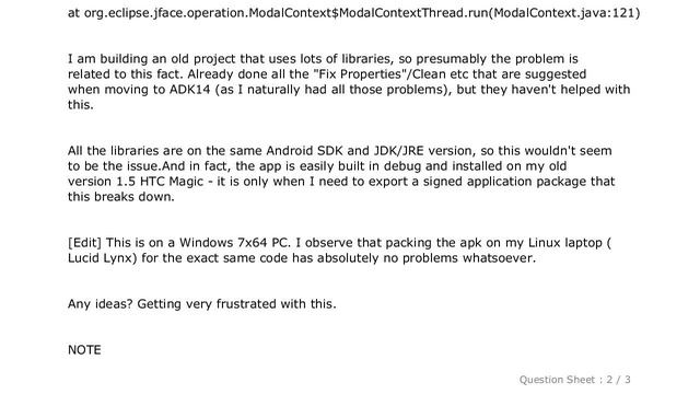 Android : Dx bad class file magic (cafebabe) or version (0033.0000) with ADK14 смотреть онлайн