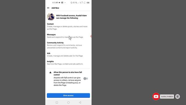 Как давать Доступ администратора страницы Facebook | How to add admin on facebook page смотреть онлайн