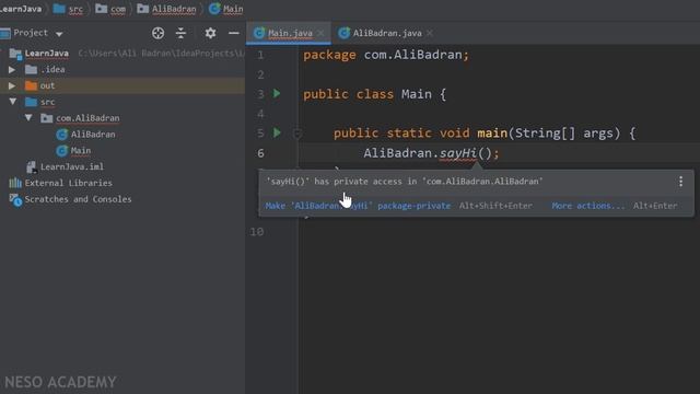 public, private, and static in Java смотреть онлайн