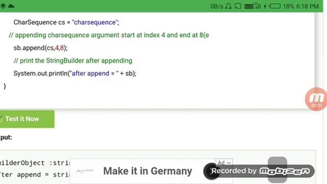 Java string builder append () method(1) смотреть онлайн