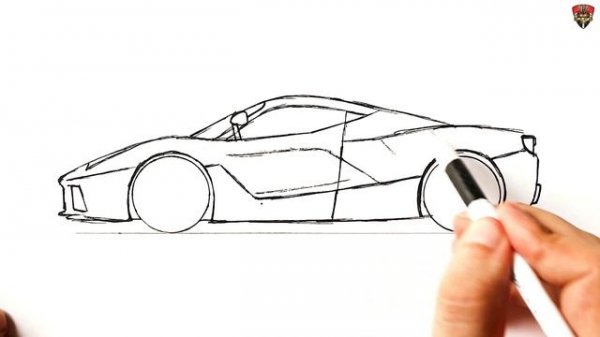 How to draw a Ferrari | Car drawing