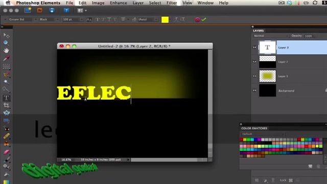Learn Photoshop Elements - Making Text with 3D Reflection смотреть онлайн