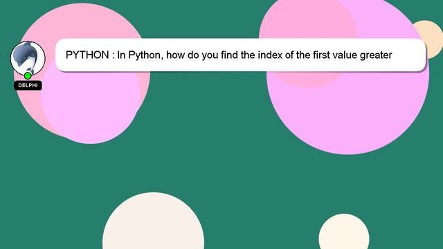 PYTHON : In Python, how do you find the index of the first value greater than a threshold in a sort смотреть онлайн