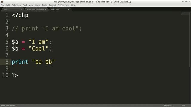 9 : Using Print Statement - Complete Easy PHP Tutorial For Beginner смотреть онлайн