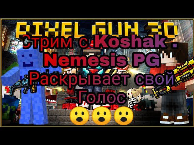 Pixel Gun. Стрим с Koshak. Nemesis PG Раскрывает свой голос.