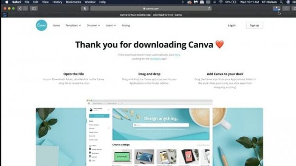 CANVA DESKTOP INSTALLATION (Mac Computer)