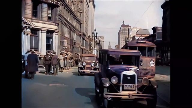 San Francisco 1930s In Color, A Trip Up Market Street, W Added Sound