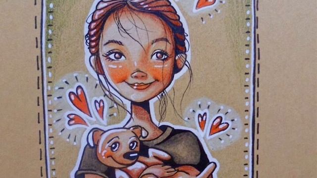 Моя доченька любит животных и рисовать. Великий талант. А это ее мультяшный образ. Люблю тебя? смотреть онлайн