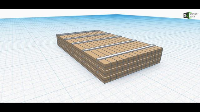 Схема укладки пиломатериалов (китайский брусок) от 01.01.2022 смотреть онлайн