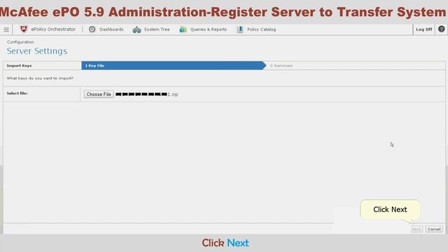 McAfee ePO 5.9- How to Register ePO server , Enable Transfer System смотреть онлайн