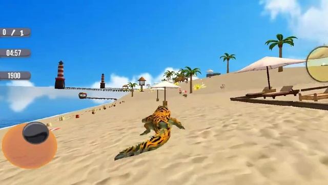 Komodo Dragon Family sim Beach & city Attack - Best Android Gameplay #Animals simulator - Game Star смотреть онлайн