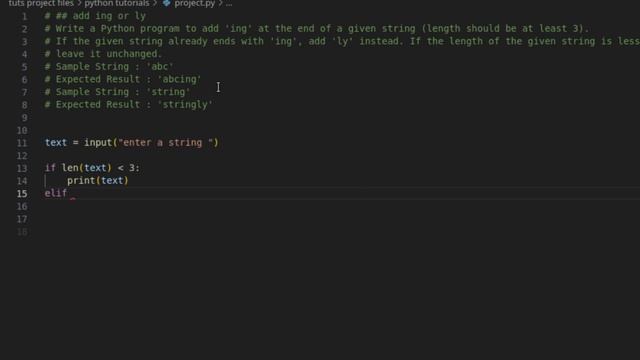 python exercise: add "ing" or "ly" смотреть онлайн